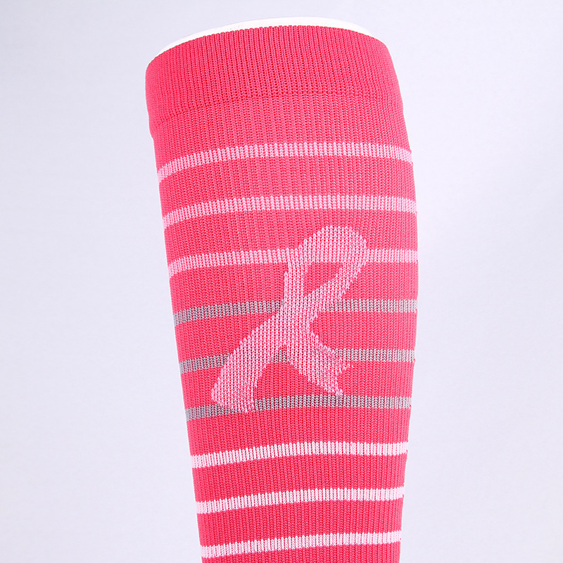 Bulk Pack Youth Pink Ribbon Football Socks Knee-High Nurse Breast Cancer Awareness Sports Compression Socks