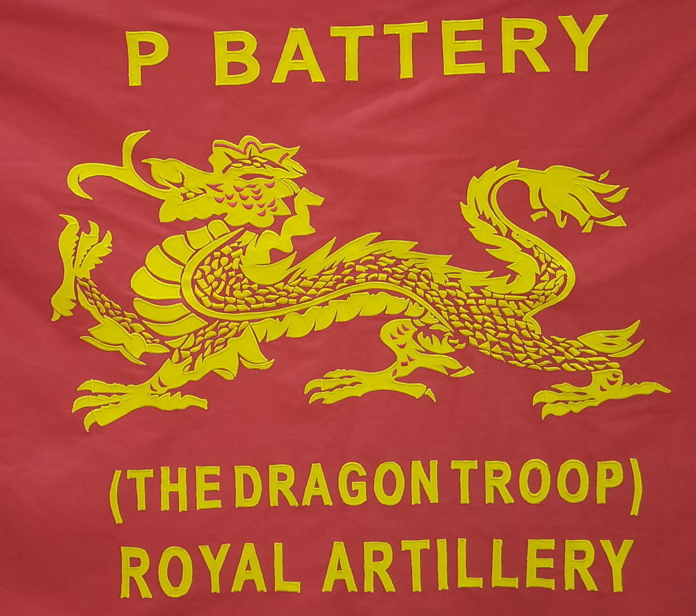 customized flag in cotton Dragon Troop Royal applique machine made flag/cloth embroidery flag & banner