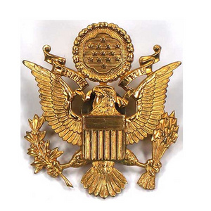 US officer hat badge american brass insignia for hats Custom Hard Enamel Lapel Pins Badge Manufacturer