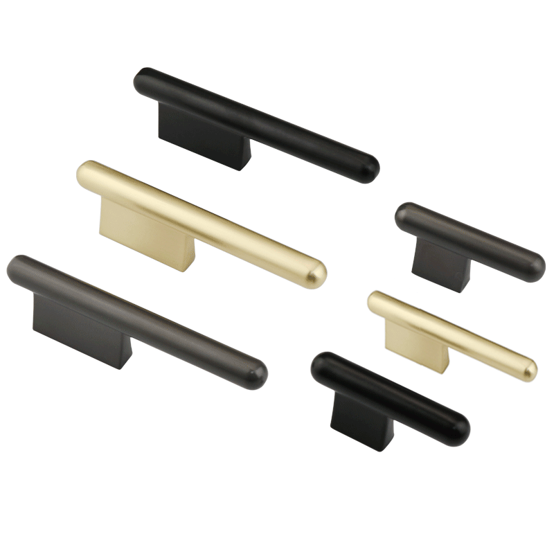 AKADA unique black handles doors black matte pull cabinet hardware furniture drawer cupboard handles