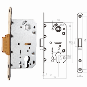 Russian & Isreal Market Cylinder Type Magnetic mortise lock set Door Lock