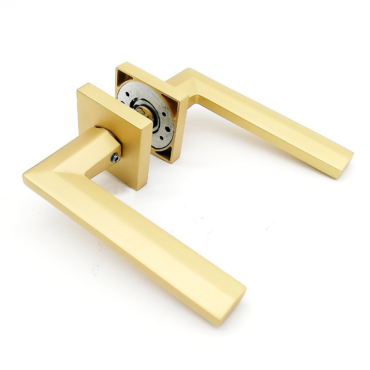 Metal lever handle interior locks golden door lever handles for bedroom door handle