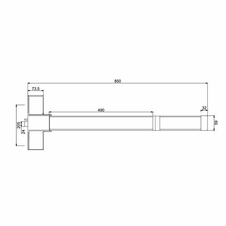 AKADA  aluminum  fire rated panic bar exit device for public hospital doors