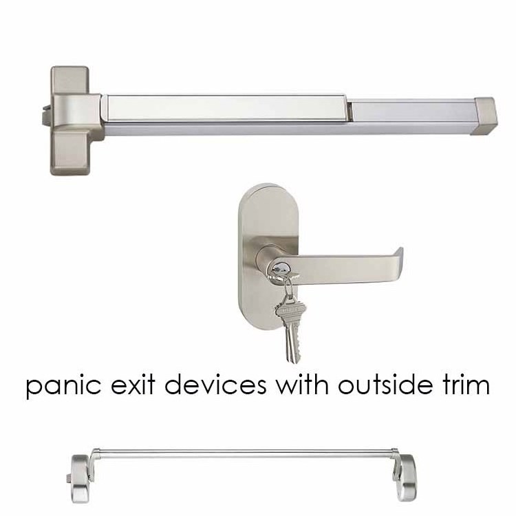 AKADA  aluminum  fire rated panic bar exit device for public hospital doors