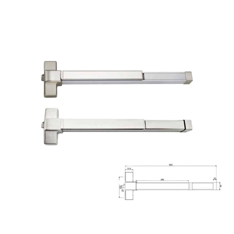 AKADA  aluminum  fire rated panic bar exit device for public hospital doors