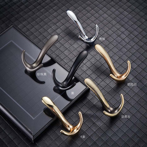 Modern style Coat clothes Wall Hook Triple prongs Zinc Alloy Heavy Duty hanger Towel Mounted Hook