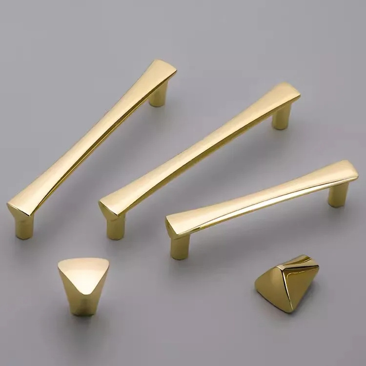 AKADA  Wardrobe Gold grey Solid Kitchen Cabinet Drawer Door Pulls Knobs Furniture Handle