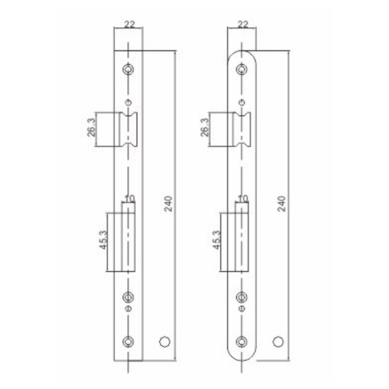 Hot selling High Quality Latch 8500 Stainless steel mortise lock set door lock Body