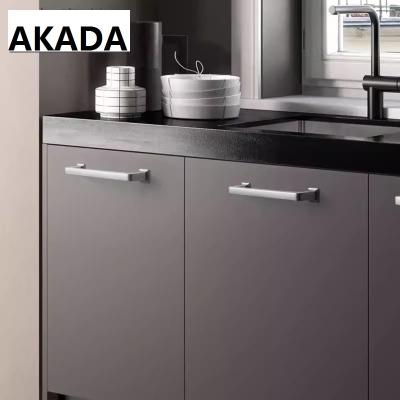 AKADA Modern Furniture handle indoor handle Gold black silver Kitchen Drawer Cabinet  Handles