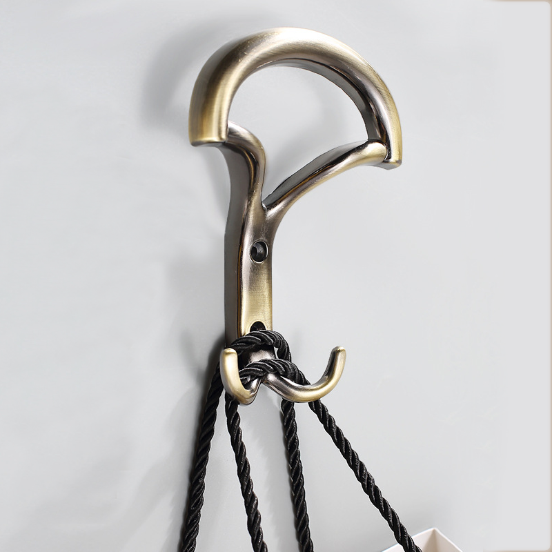 AKADA New Wall Hook Accessories Coat Robe Gold Hook  Hat Bag Home Bathroom Traditional Hanger Bathroom Zinc Alloy Vintage hook