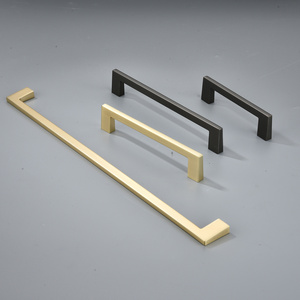 AKADA Zinc Alloy Hardware Door Black Gold Kitchen Cupboard Drawer Cabinet Pull Minimalist modern furniture handles