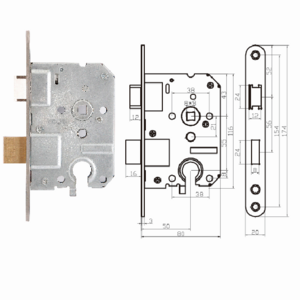 Holland Market Cylinder Mortise Door Lock With Latch And Deadbolt