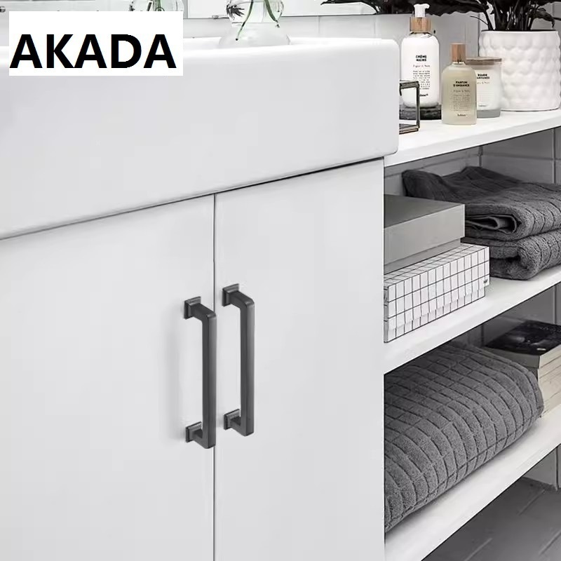 AKADA Modern Furniture handle indoor handle Gold black silver Kitchen Drawer Cabinet  Handles