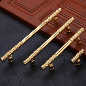 AKADA Kitchen Wardrobe Cupboard Furniture Handles for Cabinets Gold Antique Knurled Brass Luxury  furniture handles & knobs