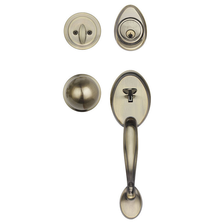 Entrance Lever Door Deadbolt Lock Handle Set