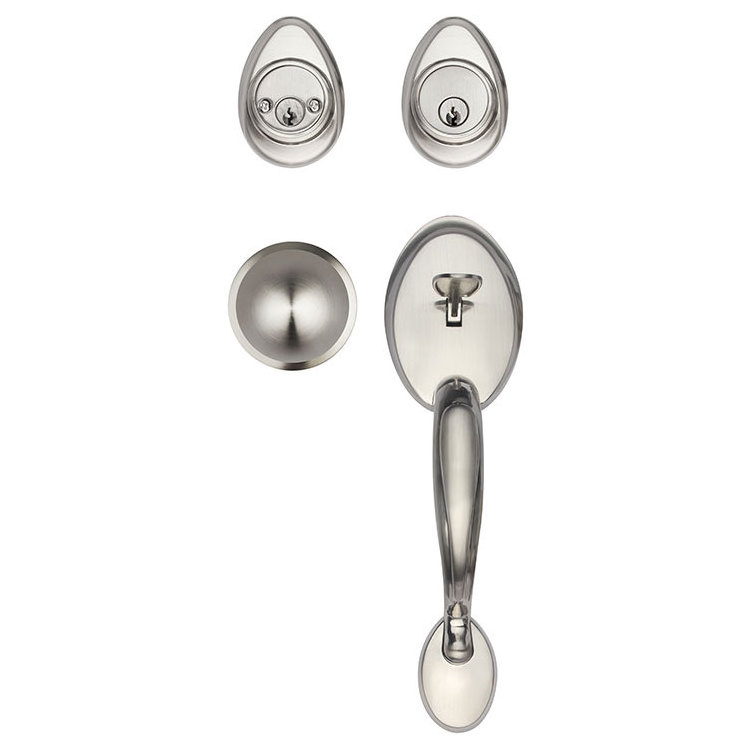 Entrance Lever Door Deadbolt Lock Handle Set