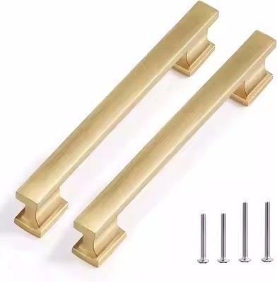 AKADA Square Gold Black Furniture Cupboard Kitchen Hardware Pulls Cabinet Door Drawer Handle