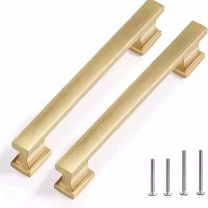 AKADA Square Gold Black Furniture Cupboard Kitchen Hardware Pulls Cabinet Door Drawer Handle