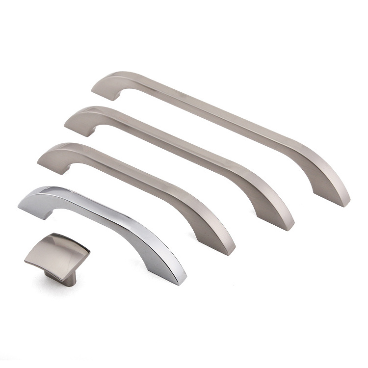 AKADA Brushed Nickel Wardrobe Dresser Cabinet Hardware Furniture Cupboard Pull Handle Manufacturers Zinc Modern Kitchen Hardware