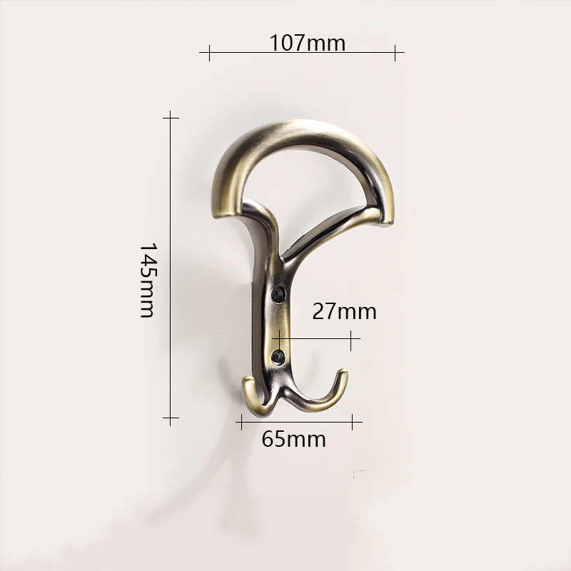 AKADA New Wall Hook Accessories Coat Robe Gold Hook  Hat Bag Home Bathroom Traditional Hanger Bathroom Zinc Alloy Vintage hook