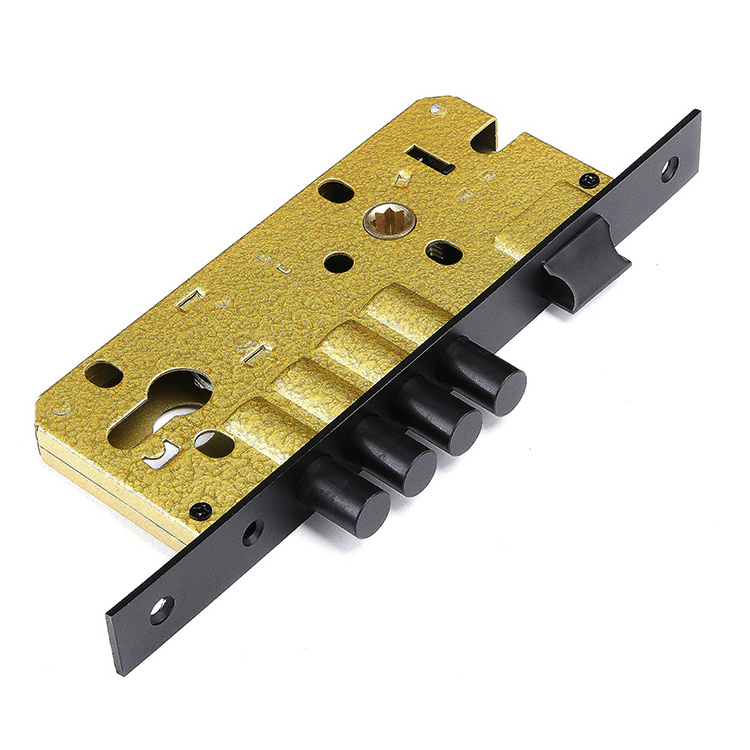 2023 Brass Iron Black High Security Four Round Deadbolt 8545 Mortise Door Lock Body For Wood Security Doors