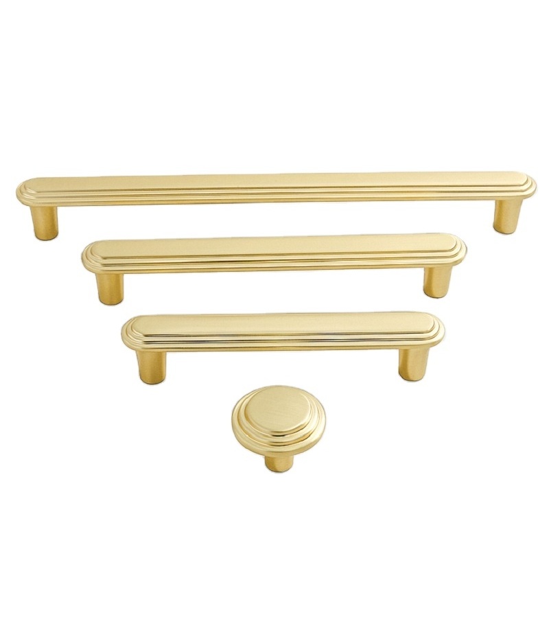 good price Furniture  Drawer  Wardrobe  Door Handle and Knobs Gold Luxury Modern Kitchen cabinet handles black and gold