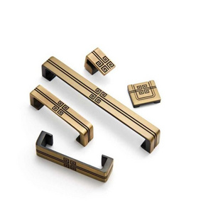 Modern Arch Pull High-end Yellow Bronze Drawer Knobs Kitchen Cupboard Door Handles Cabinet Handles for Furniture Hardware