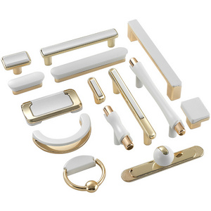 Modern Wardrobe Pull Furniture Kitchen Drawer Furniture 320mm Gold Knobs White Cabinet Handle