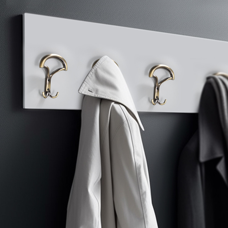 AKADA New Wall Hook Accessories Coat Robe Gold Hook  Hat Bag Home Bathroom Traditional Hanger Bathroom Zinc Alloy Vintage hook