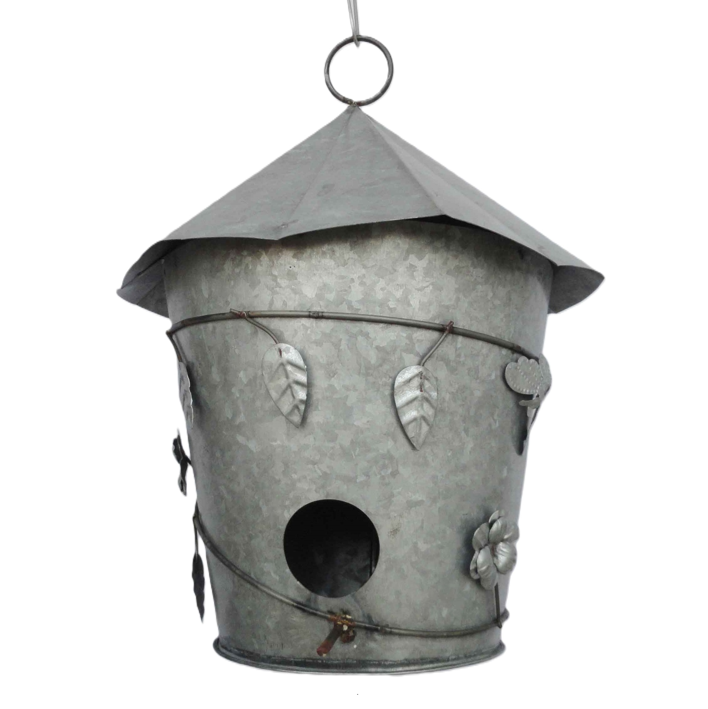 Best selling and high quality modern bird living house metal wood black triangle wooden bird house for outside