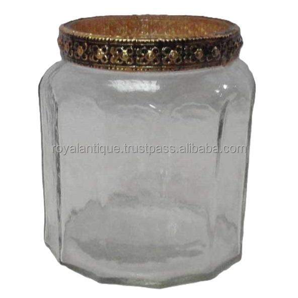 Votive Home Party Office Decoration Glass Cross Votive Candle Holders Candle Jar Whole sale Indian Supplier