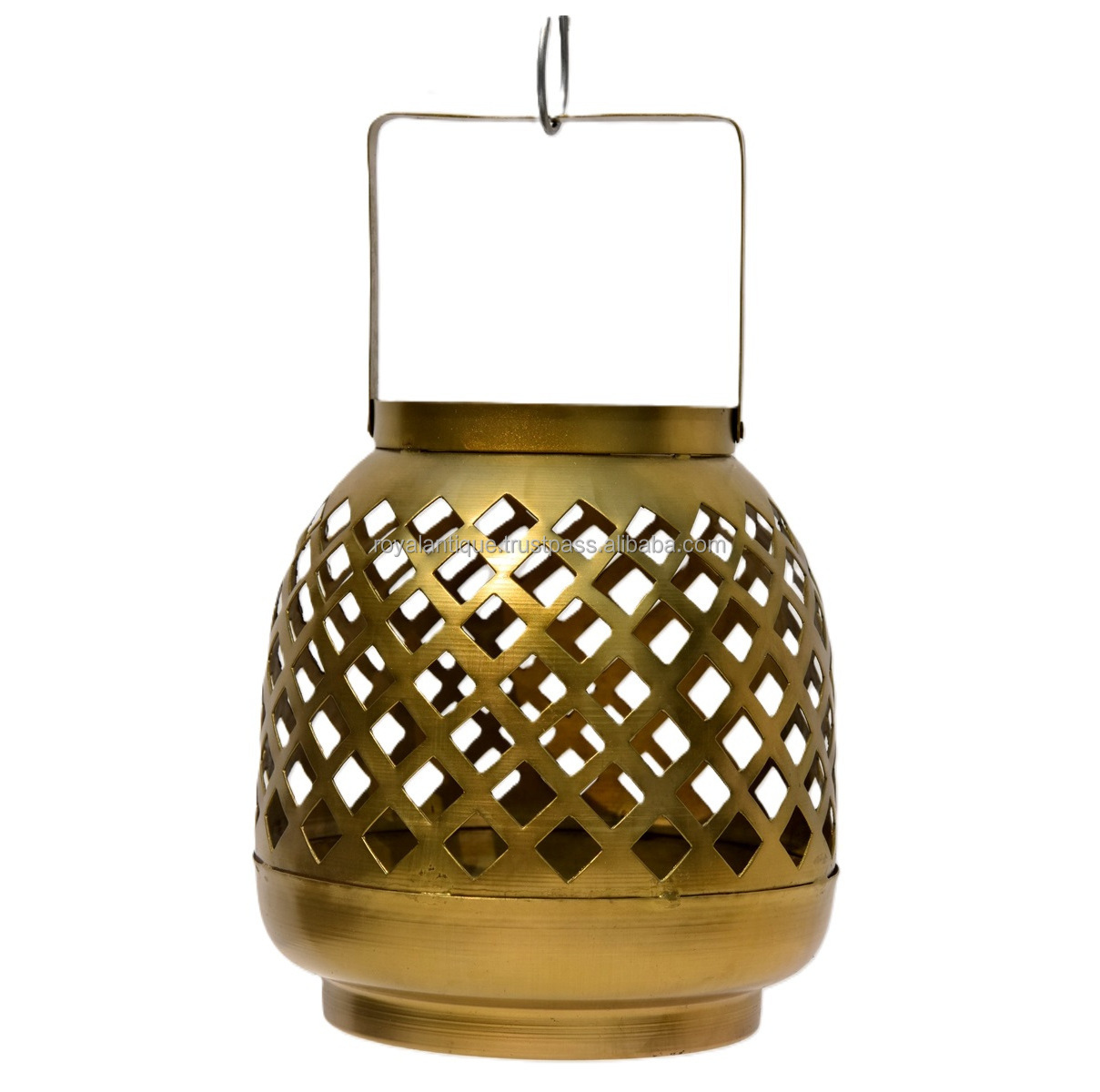 Designer Customized Size Metal Hanging Lantern Top Quality Sliver Polished Metal Lantern For Home Decor