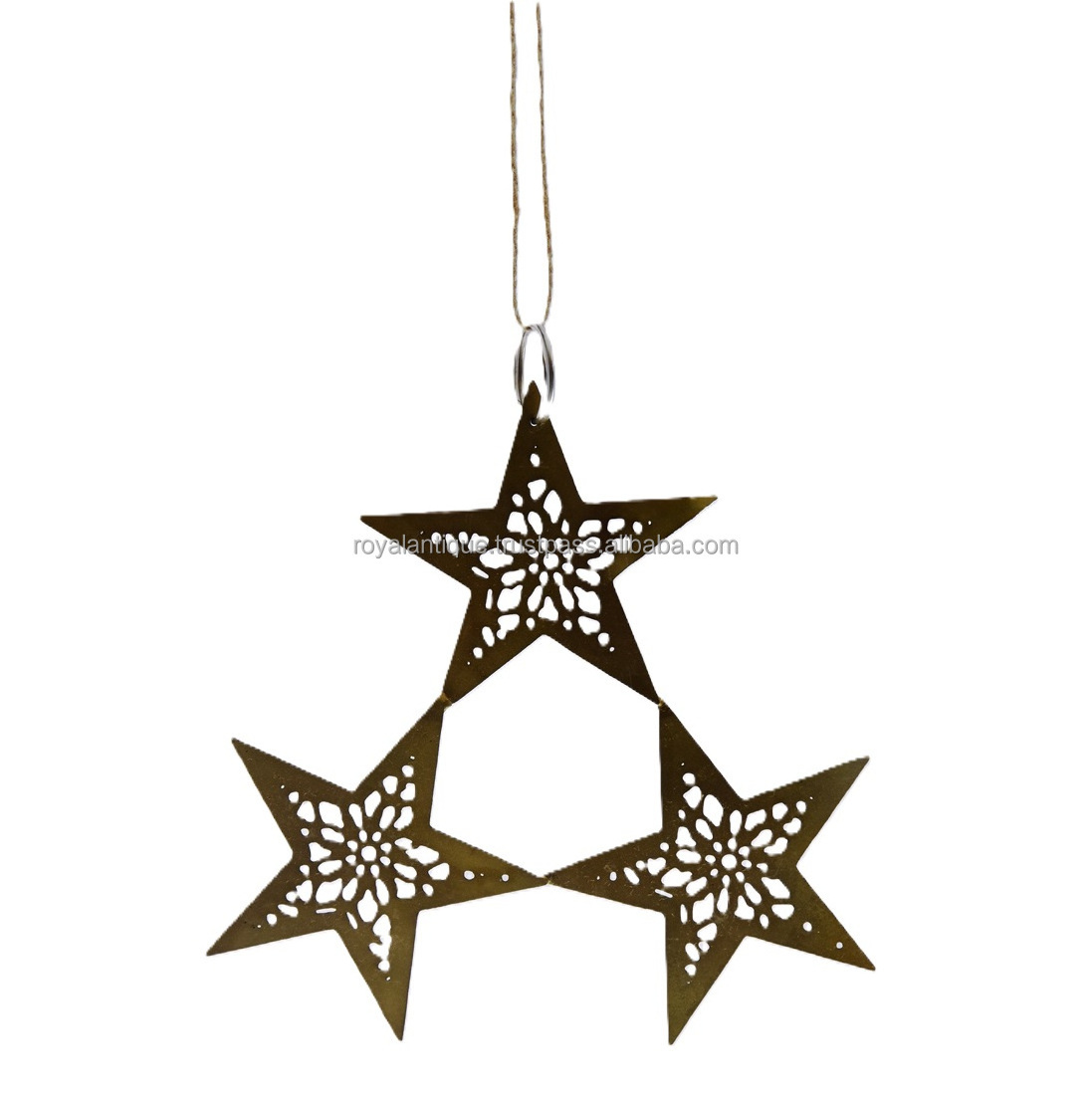 Christmas Decoration Metal Hanging Star Hanging Christmas Decoration Ornaments Wholesale Low Price India Supplier