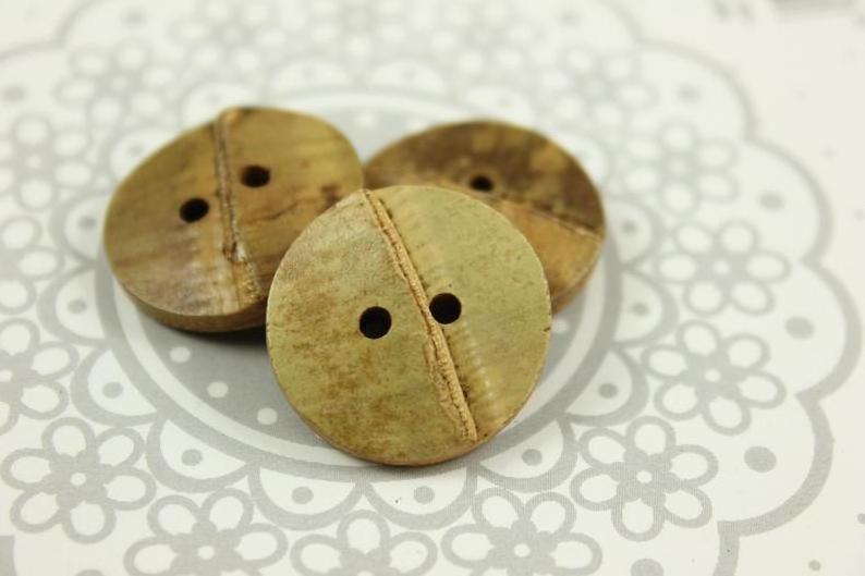 Natural Bamboo Button