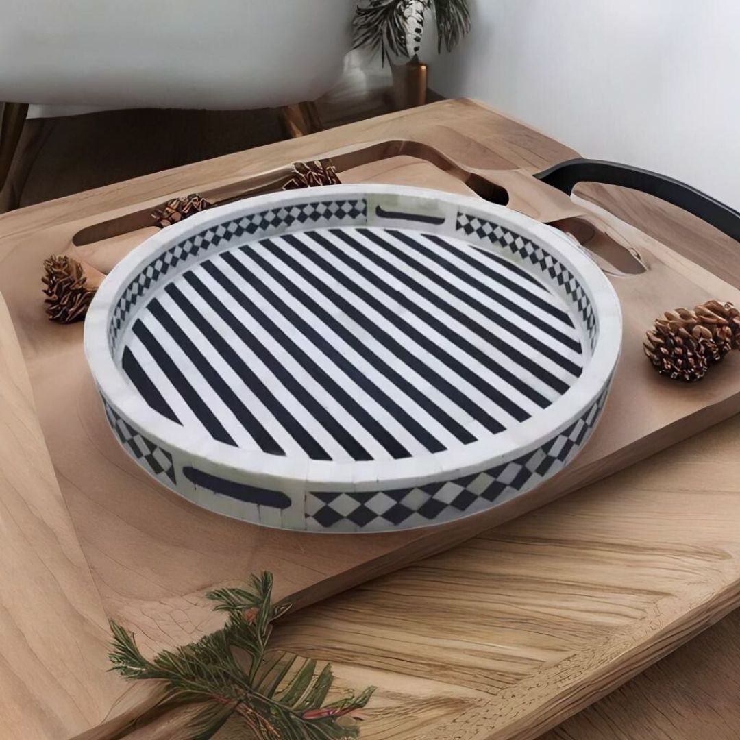 Standard Bone Inlay Handmade Tray bone Inlay Home Restaurant Furniture Bone Inlay Tray best quality Rolling Tray