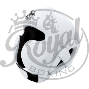 Boxing MMA Training and Kickboxing Custom Cowhide Leather Head Guard for Face Custom Logo Head Guard