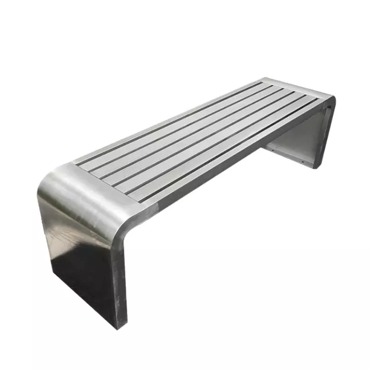 Commercial park bench seat stainless steel public seating bench