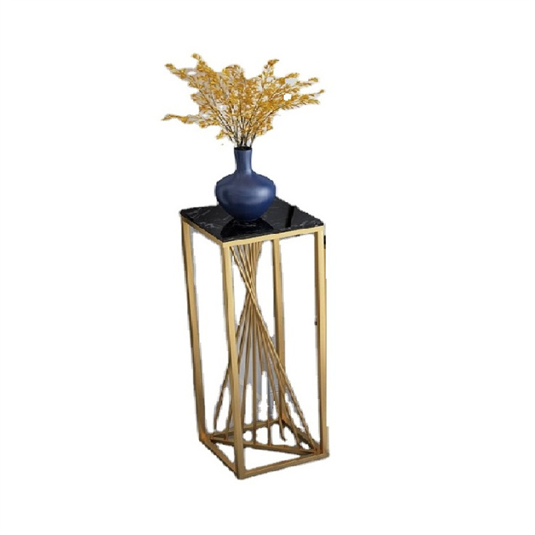 Luxury gold flower pot stand metal shelf display rack