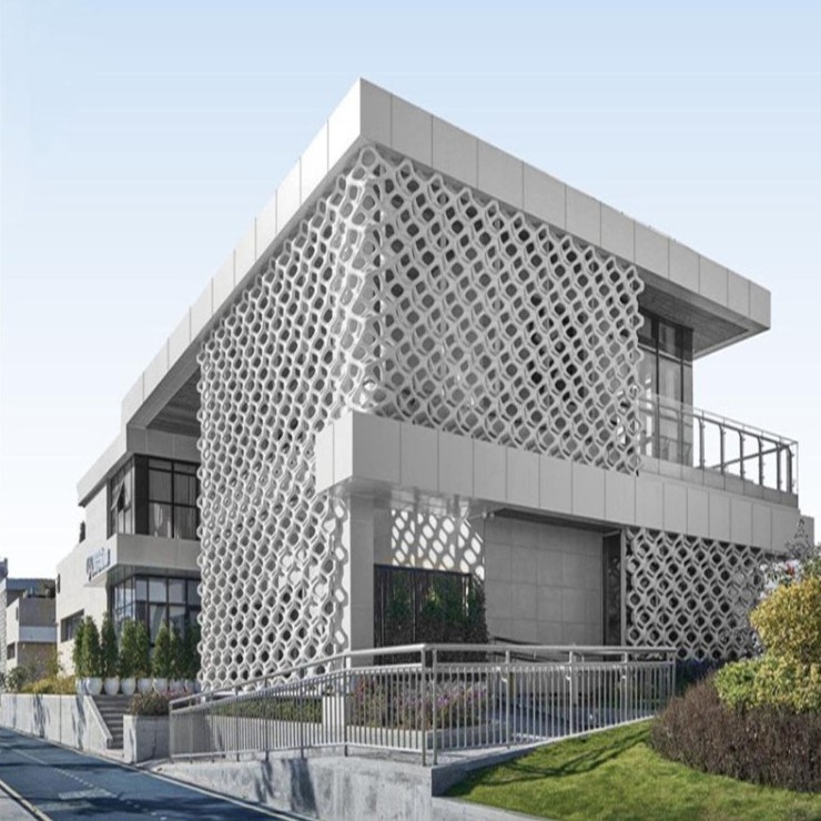 Building exterior aluminum perforated panels decorative facade cladding panels