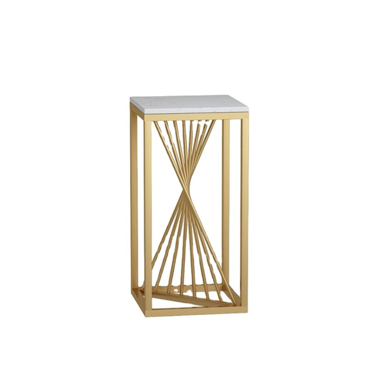 Luxury gold flower pot stand metal shelf display rack