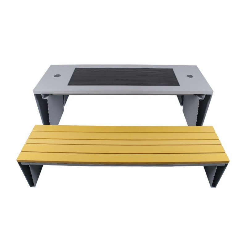 Solar smart table and bench combination outdoor multifunctional smart bench