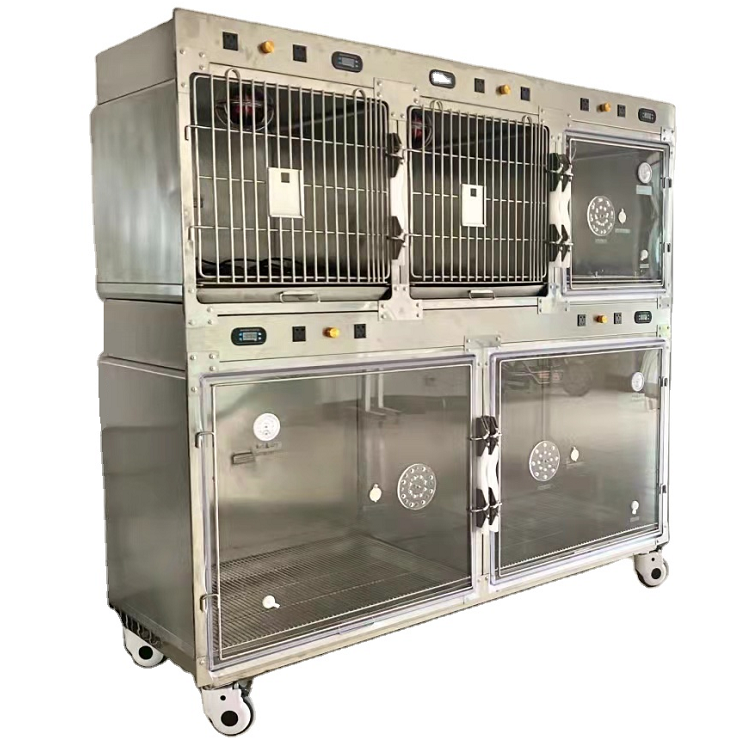 Modular incubator baby pet cage steel veterinary oxygen cage