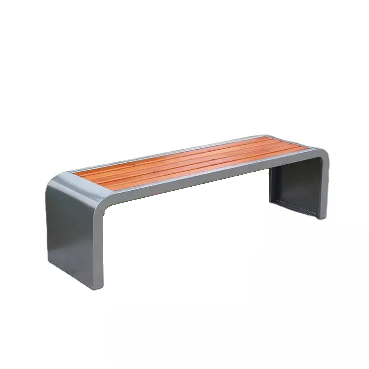 Commercial park bench seat stainless steel public seating bench