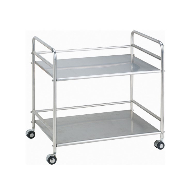 Stainless steel serving cart medical laboratory trolley