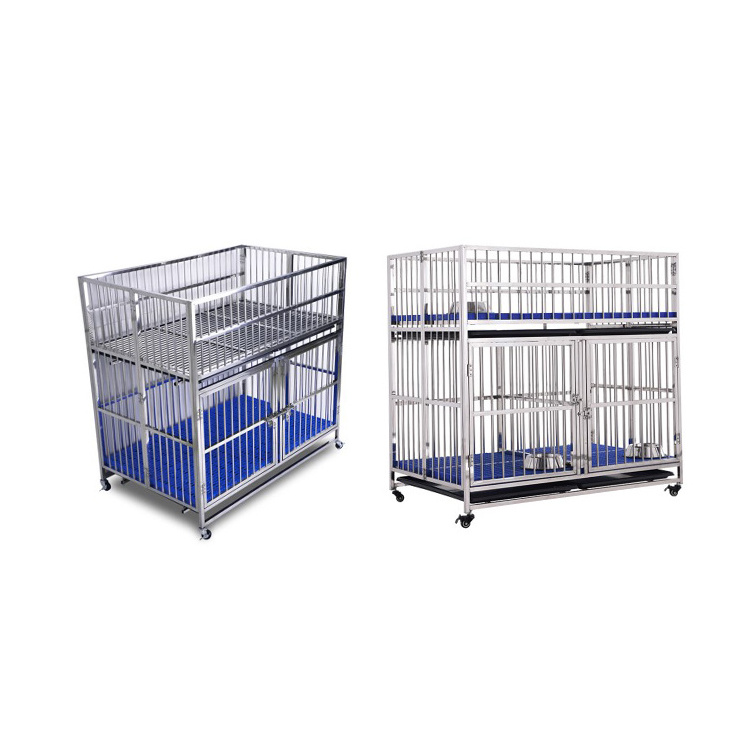 Multi Layer Strong Wheels Animal Stainless Steel Dog Breeding Cages