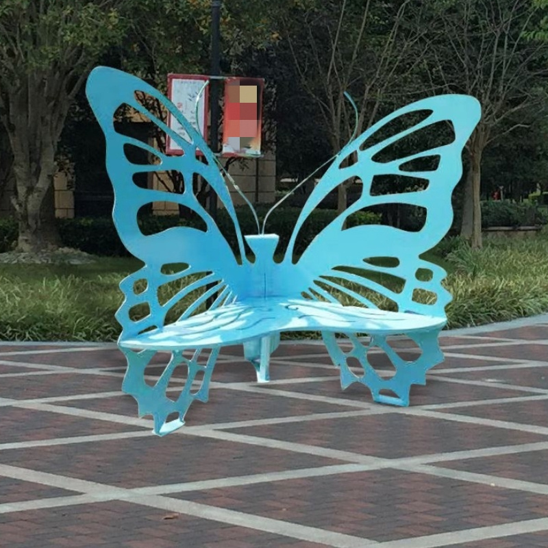 Garden park villa Manufacturers custom giant butterfly bench sculpture