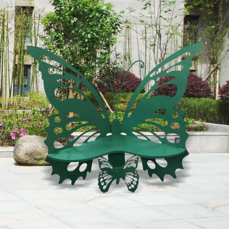 Garden park villa Manufacturers custom giant butterfly bench sculpture