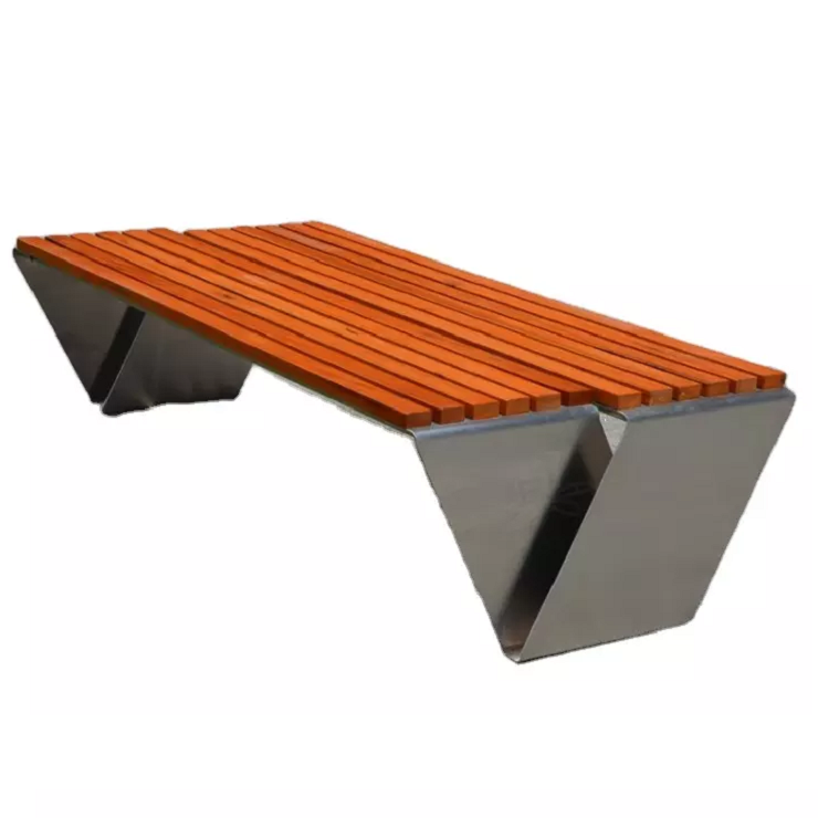 Modern metal outdoor bench backless outdoor bench seat