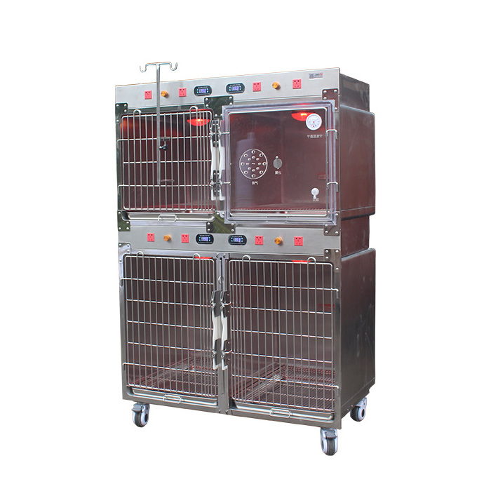 Modular incubator baby pet cage steel veterinary oxygen cage