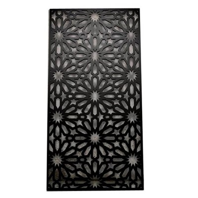 Modern metal fence panel aluminum black decorative garden fence